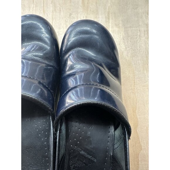 Dansko Blue Professional Clogs Womens EU 40 US 10-10.5 Leather Comfort Shoes - Picture 4 of 8